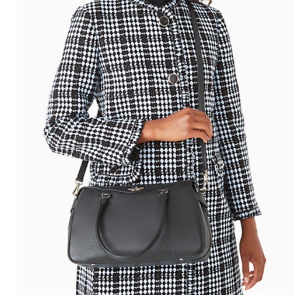 NWT Kate spade Black Mimi Satchel handbag crossbody bag - Picture 2 of 12